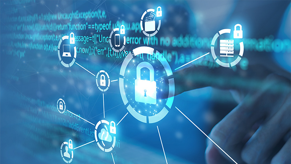 Immagine di intestazione per la sezione Privacy e Cookie Policy, con sfondo sfumato blu e icone stilizzate di lucchetto e documento; rappresenta la tutela dei dati personali e la trasparenza nell'uso dei cookie. 